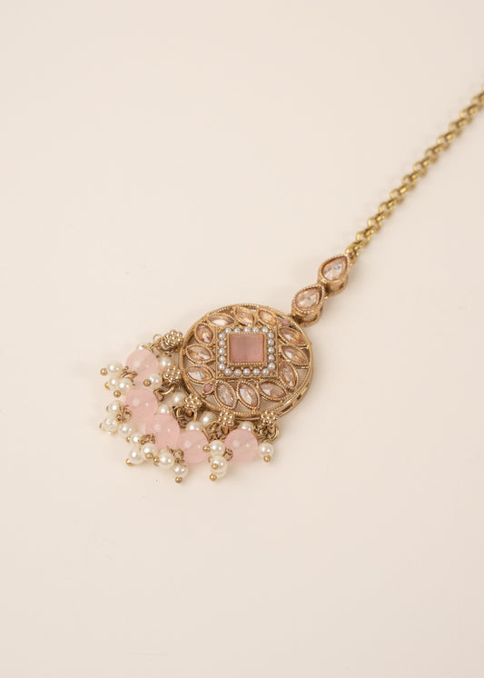 Blush Pink Pearl Choker Set