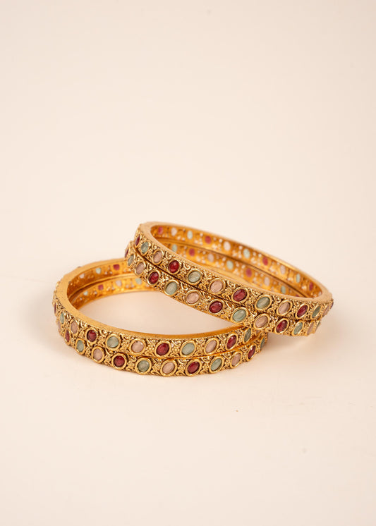 Premium Gold Kada Bangles/ Antique Gold Bangles/ Bridal Kada Bangles/ Indian Wedding Jewellery/ Indian Bangles/ Bracelets/ Gajre (etsy image id: 7865168778)