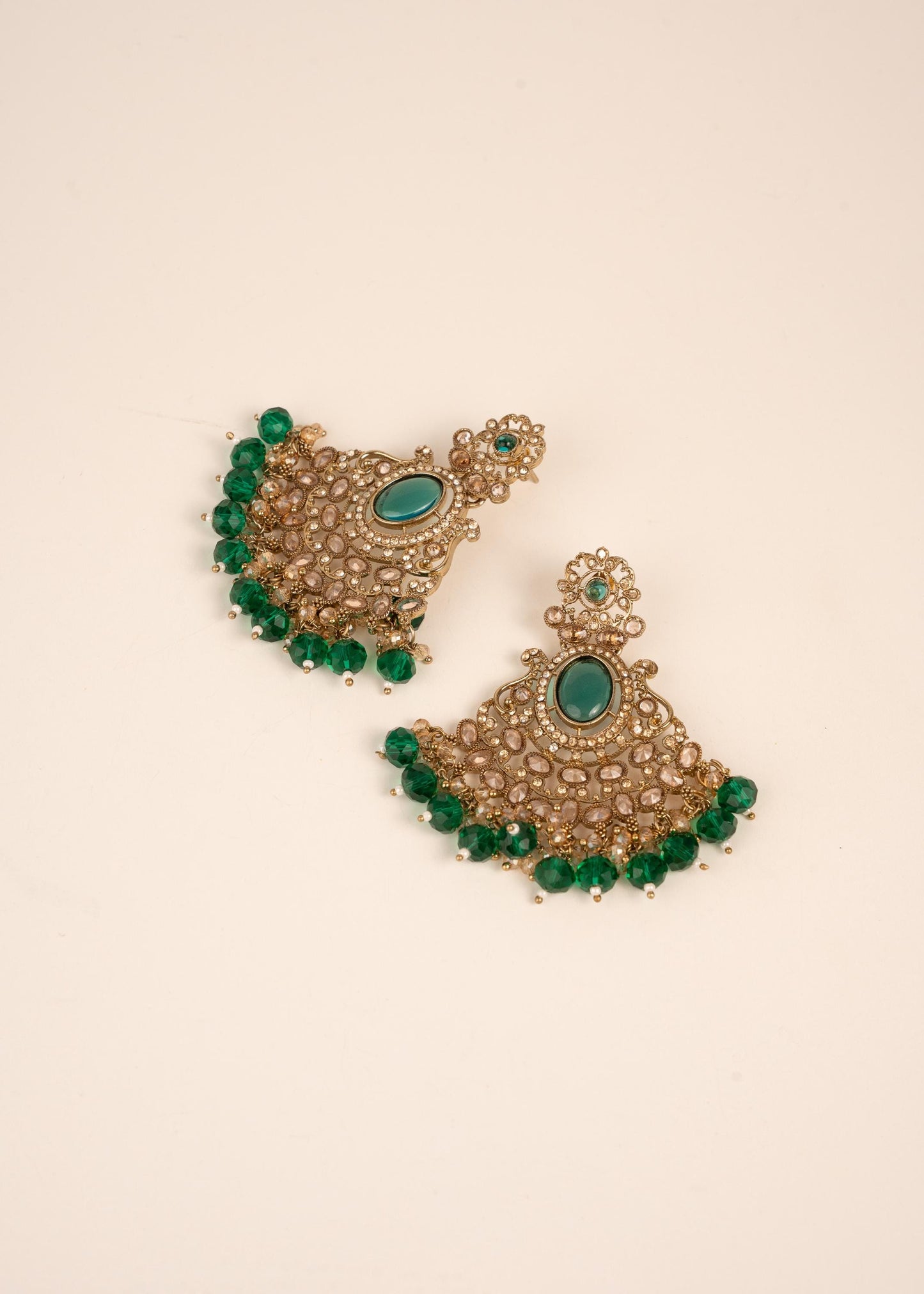 Antique Gold Polki Drop Earrings/ Statemnet Ethnic Earrings/ Premium Indian Earrings/ Bollywood Inspired Jewelry/ Traditional Polki Earrings (etsy image id: 7913008011)