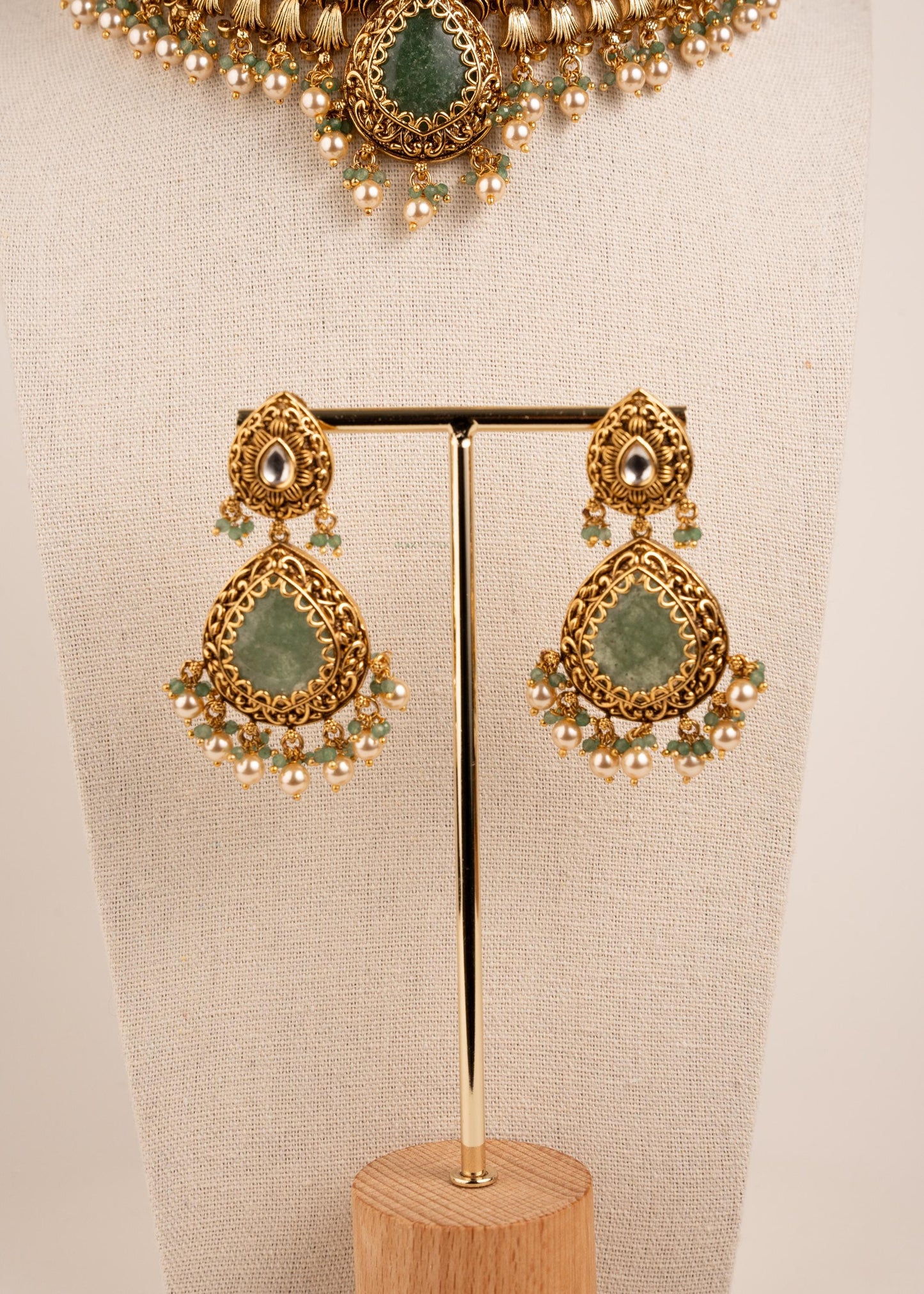 Traditional Kundan Choker Necklace Set/ Gold Plated Bridal Choker Set/ Indian Pakistani Jewelry/ Wedding choker Set/ Indian Temple Jewelry (etsy image id: 7974529110)