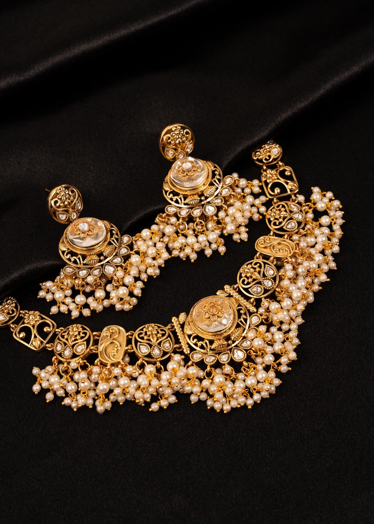 Premium Gold Plated Kundan Choker Necklace/ South Indian Jewelry/ Pakistani Jewelry/ Statement Necklace/ Minimalist Jewelry/ Indian Wedding