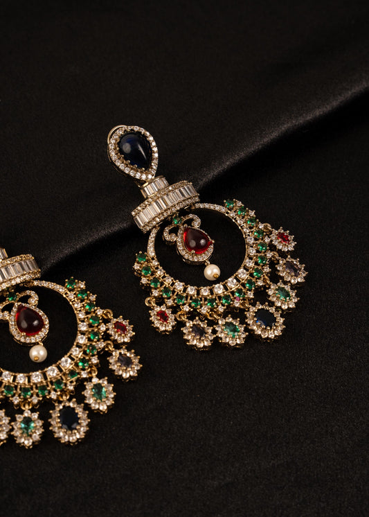 Premium Kundan Pearl Earrings/ Statement Jhumkas/ Indian Earrings/ Wedding Jewelry/ Gold Plated Earrings/ Bridesmaid Jewelry/ Long Earrings
