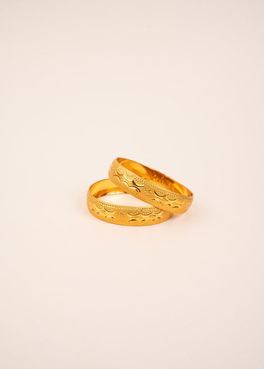 Indian Gold Plated Kada Bangles Set/ Traditional Kada/ Golden Bracelet/ Wedding Bangles/ Heritage Kada/ Indian Jewelry/ Punjabi Kada