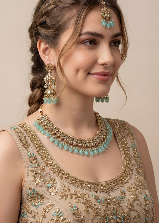 Aqua Mist Royalty Necklace Set