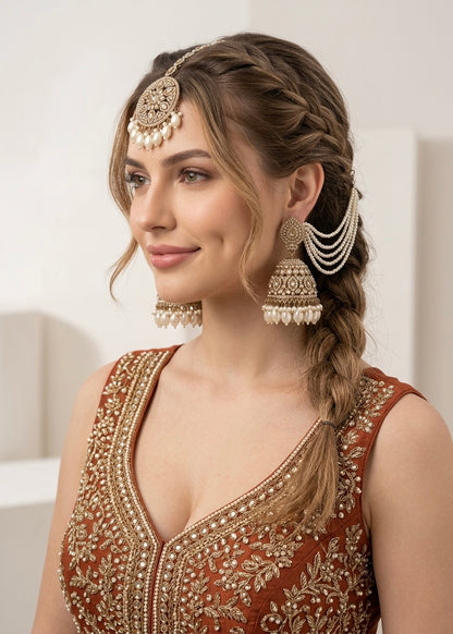Pearl Glow Sahara Jhumka Set