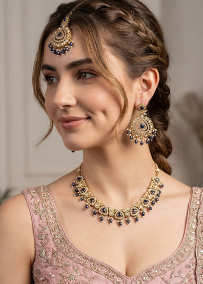 Antique Kundan Polki Necklace Set