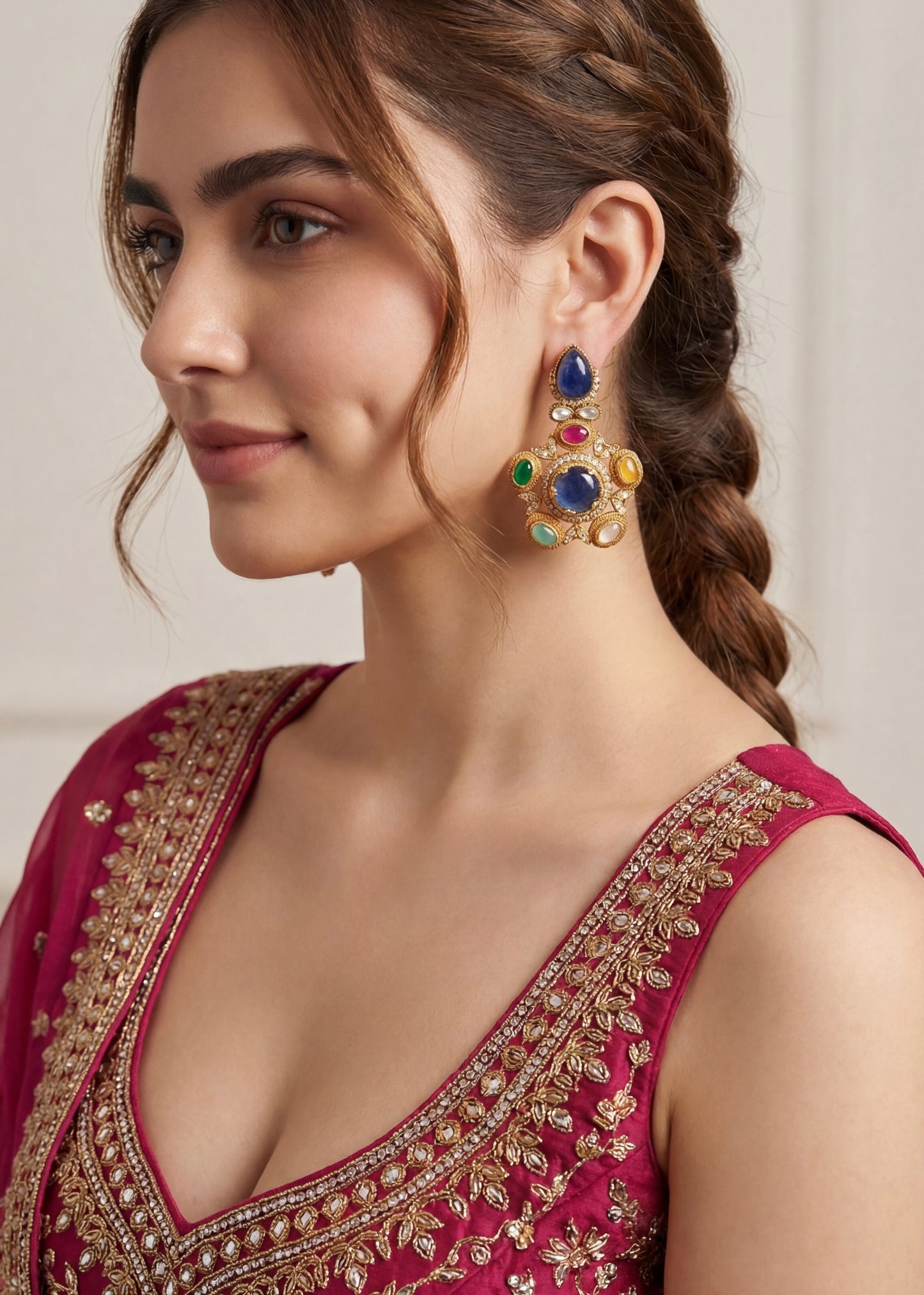 Sabyasachi Inspired Moissanite Earrings