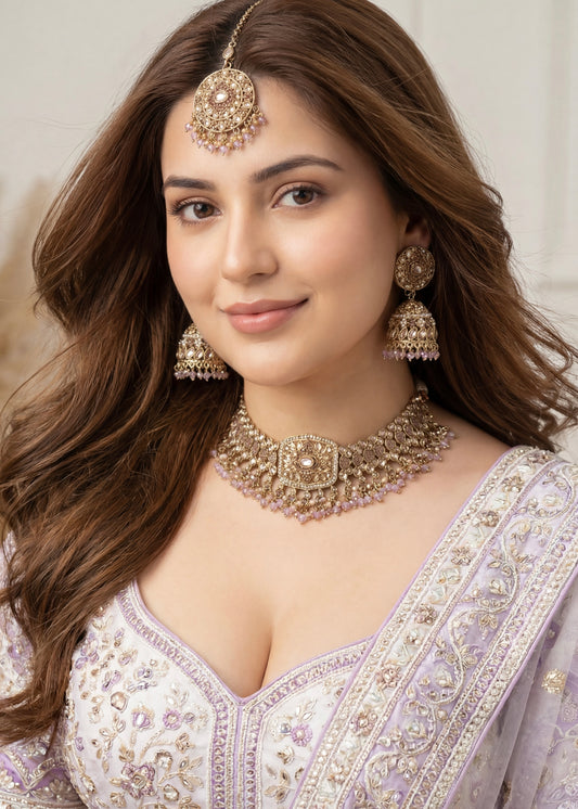 Soft Purple Heritage Choker Set