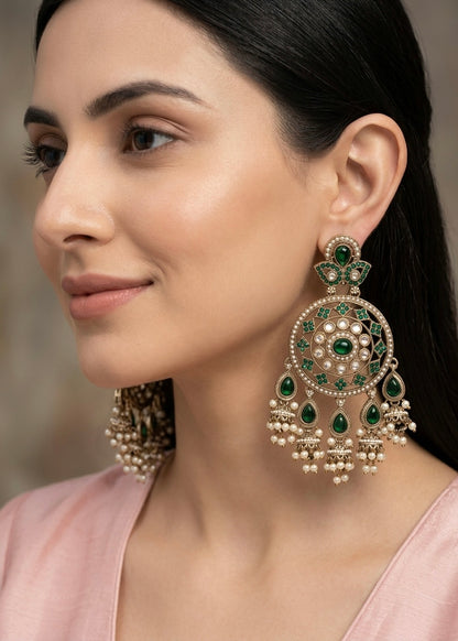 Emerald Green Heritage Earrings