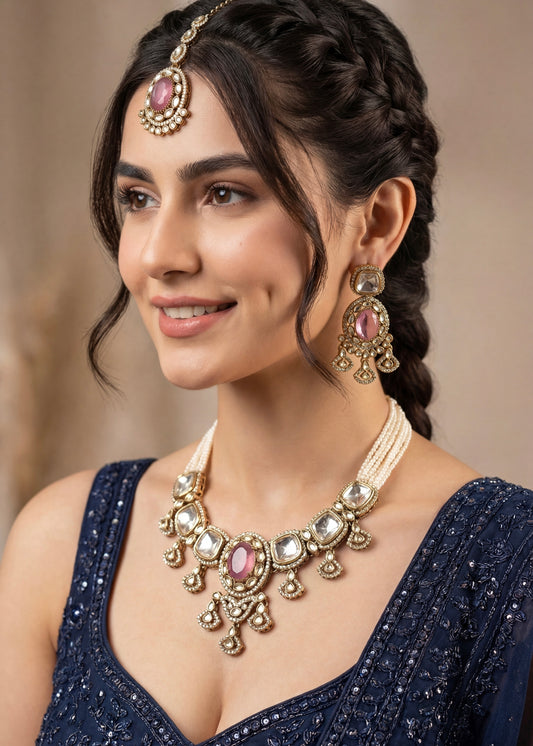 Premium Kundan Necklace Set