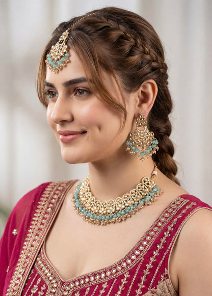 Antique Kundan Polki Necklace Set