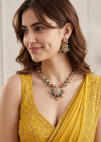 Premium American Diamond Necklace Set