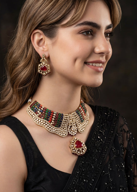 Designer Kundan Necklace Set
