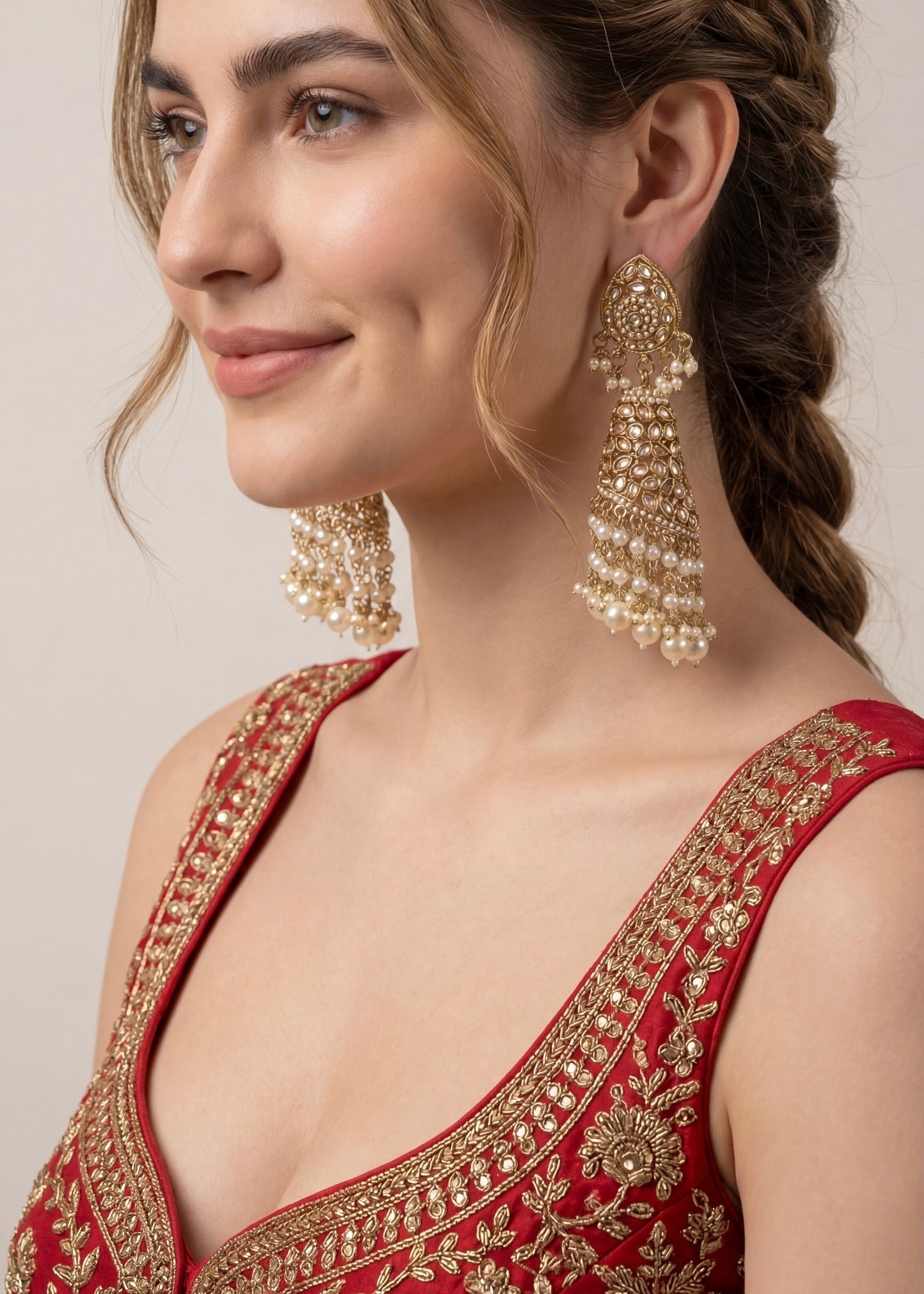Golden Bell Jhumkas