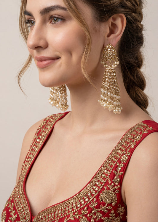Golden Bell Jhumkas