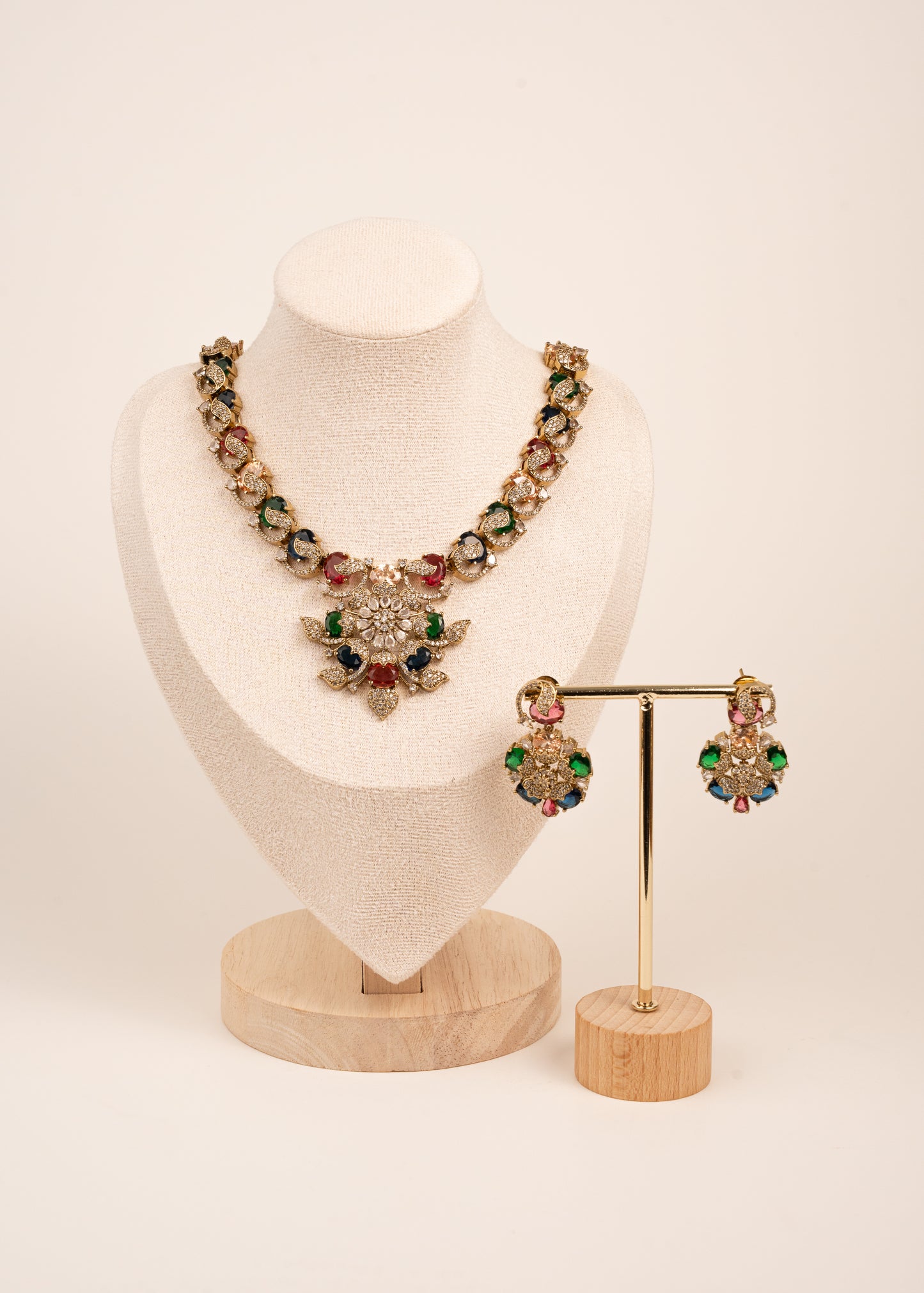 Premium American Diamond Necklace Set