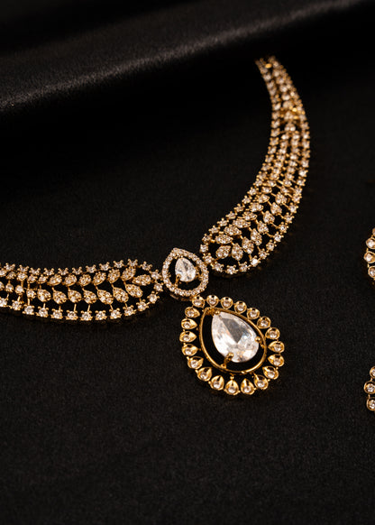 Victorian CZ Diamond Necklace Set