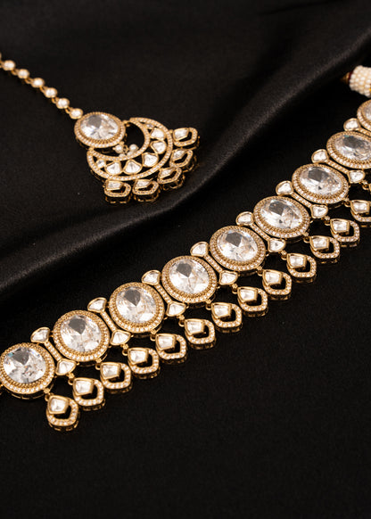 Premium Kundan Choker Necklace Set