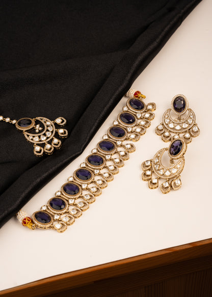 Premium Kundan Choker Necklace Set