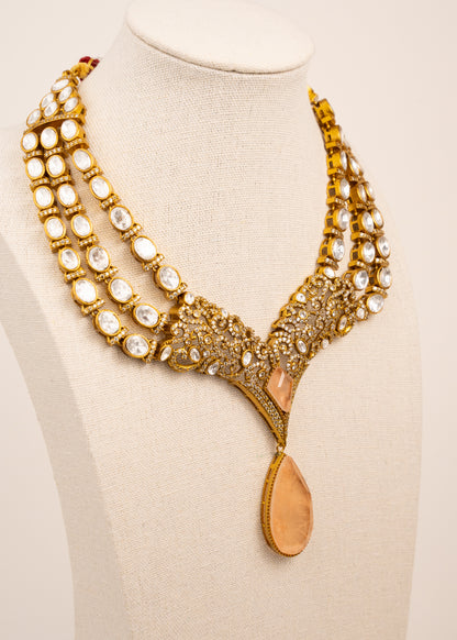 Premium Layered Kundan Necklace Set