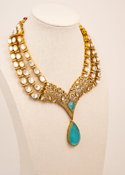 Premium Layered Kundan Necklace Set