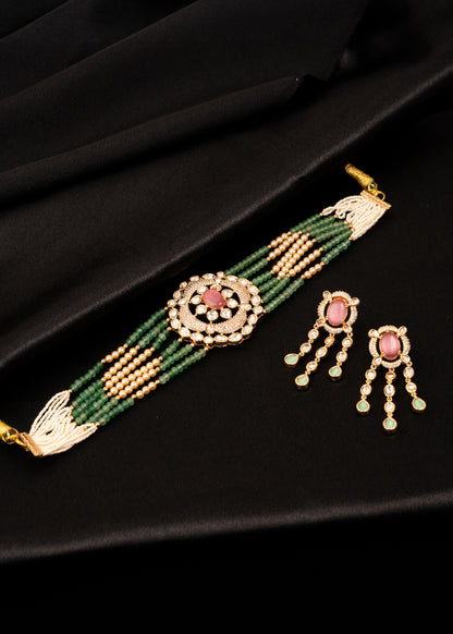 Premium Kundan Meenakari Necklace Set