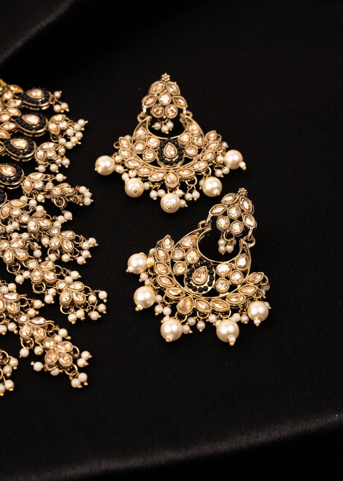Gold Statement Choker Necklace Set