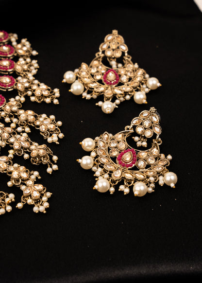 Gold Statement Choker Necklace Set