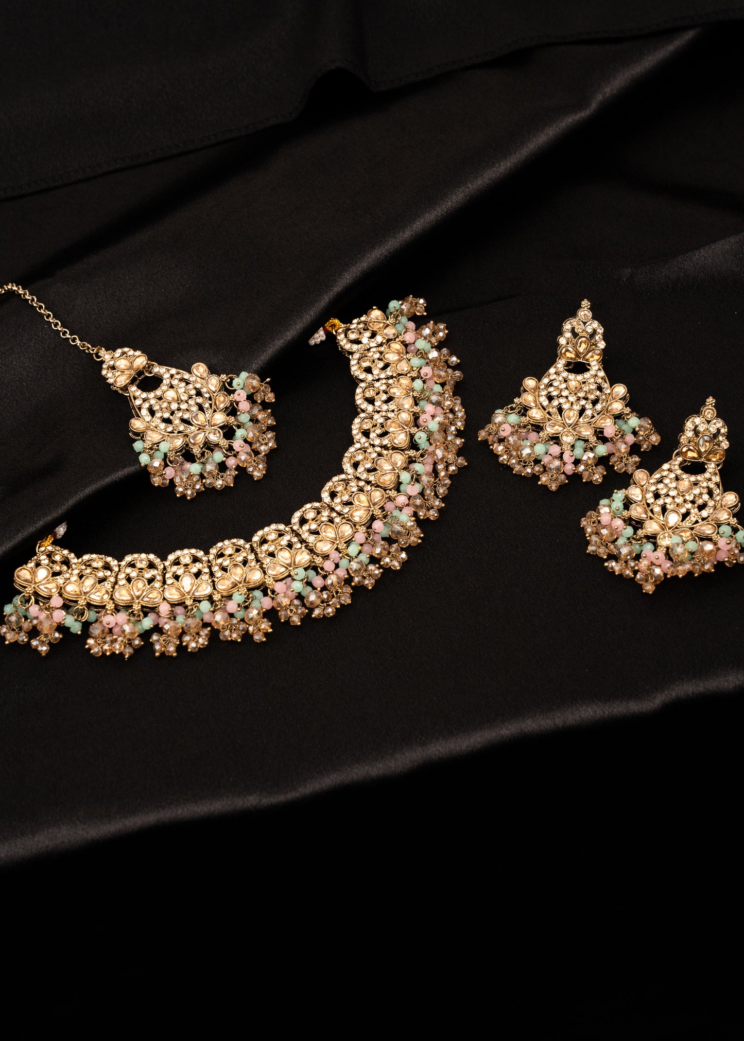 Antique Kundan Polki Necklace Set