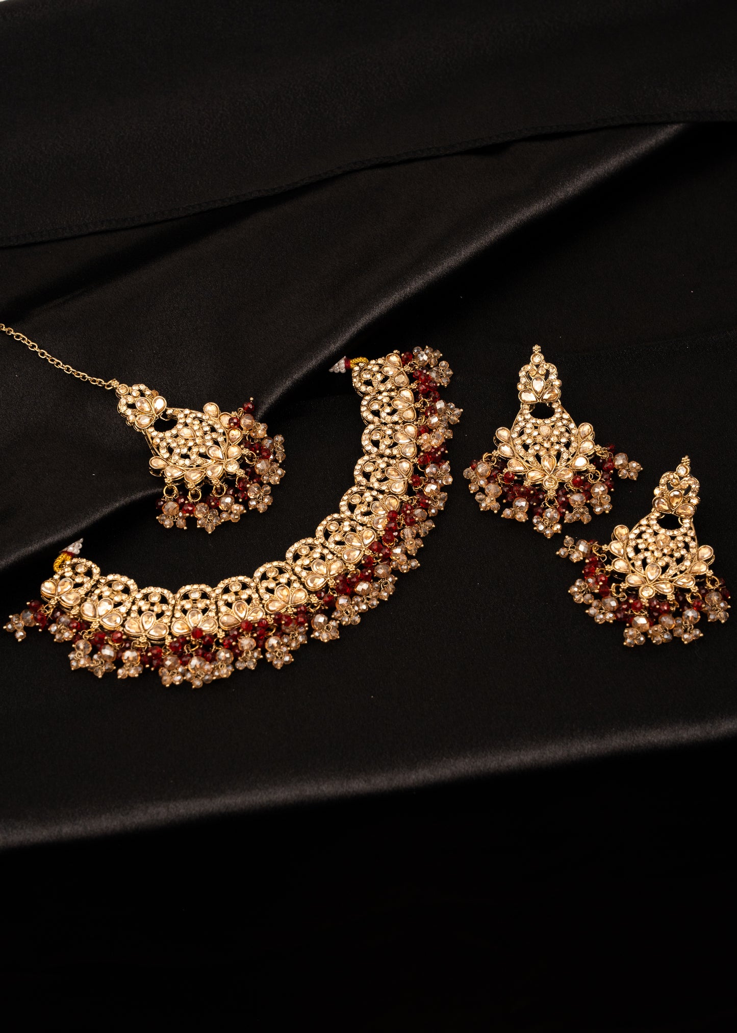 Antique Kundan Polki Necklace Set
