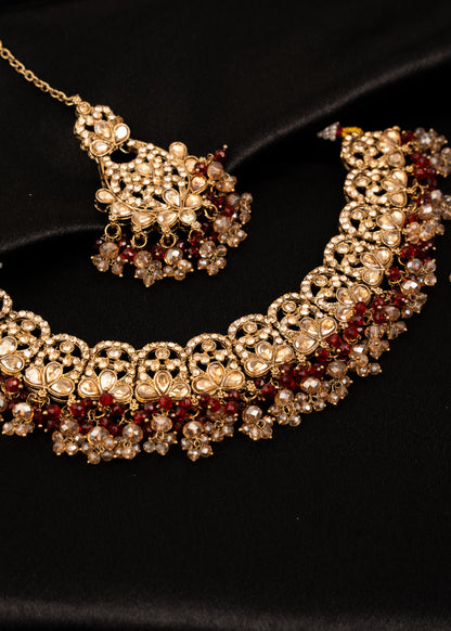 Antique Kundan Polki Necklace Set
