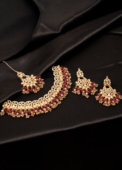 Antique Kundan Polki Necklace Set
