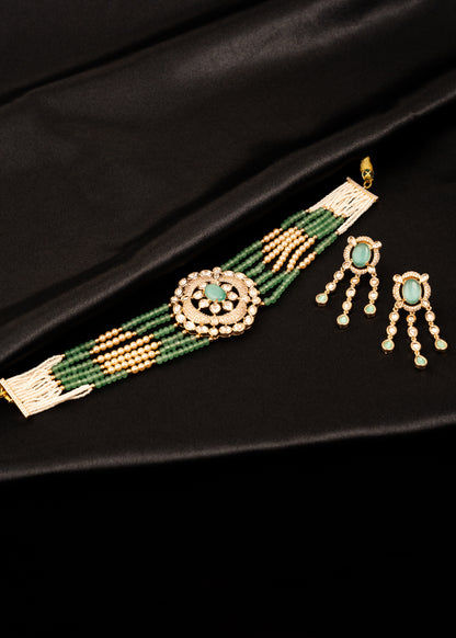 Premium Kundan Meenakari Necklace Set