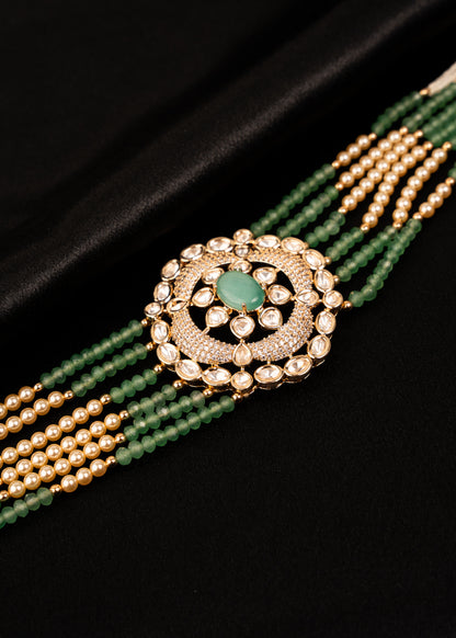 Premium Kundan Meenakari Necklace Set