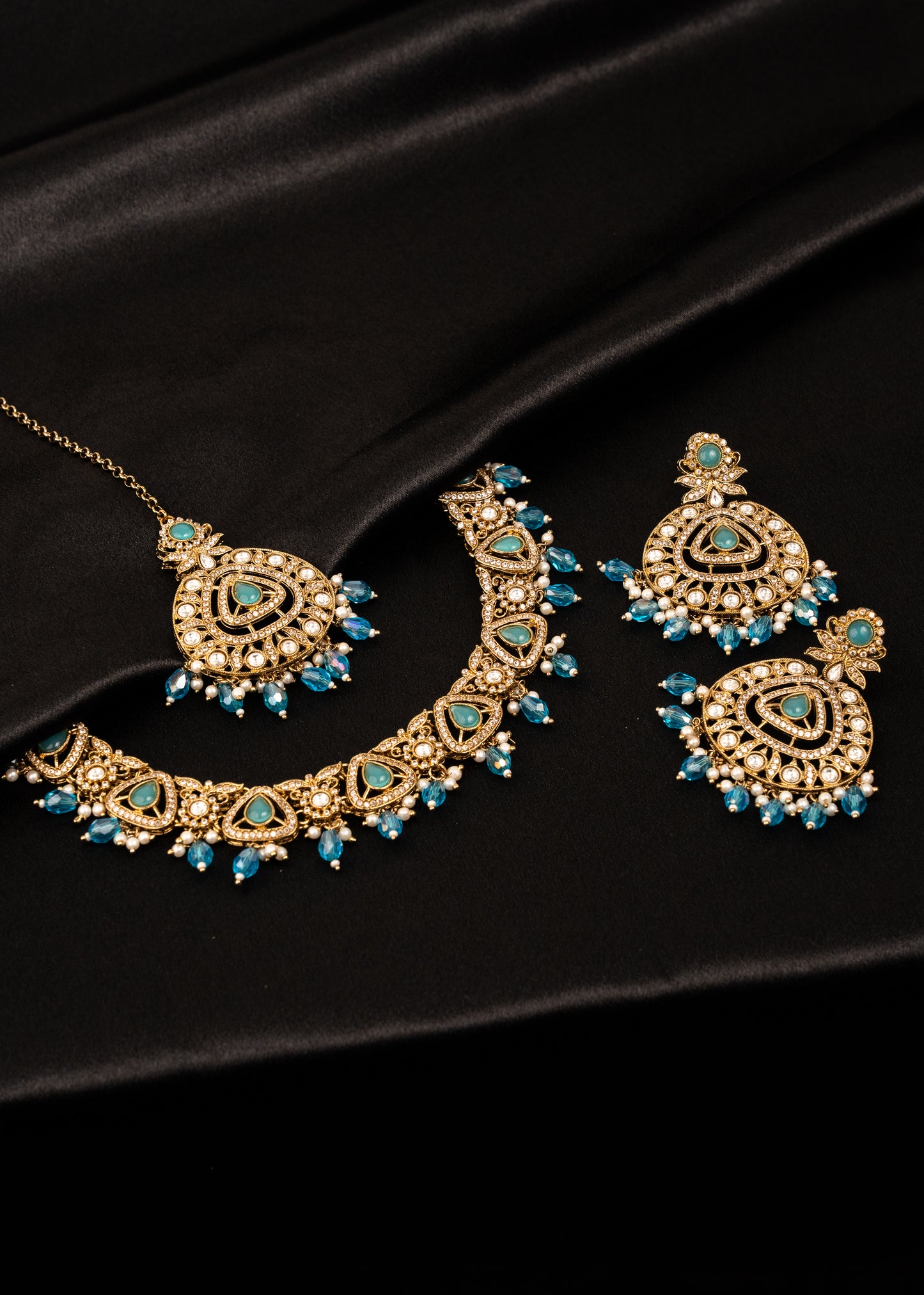 Antique Kundan Polki Necklace Set