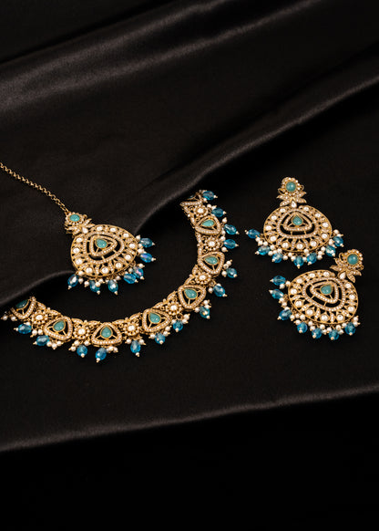 Antique Kundan Polki Necklace Set