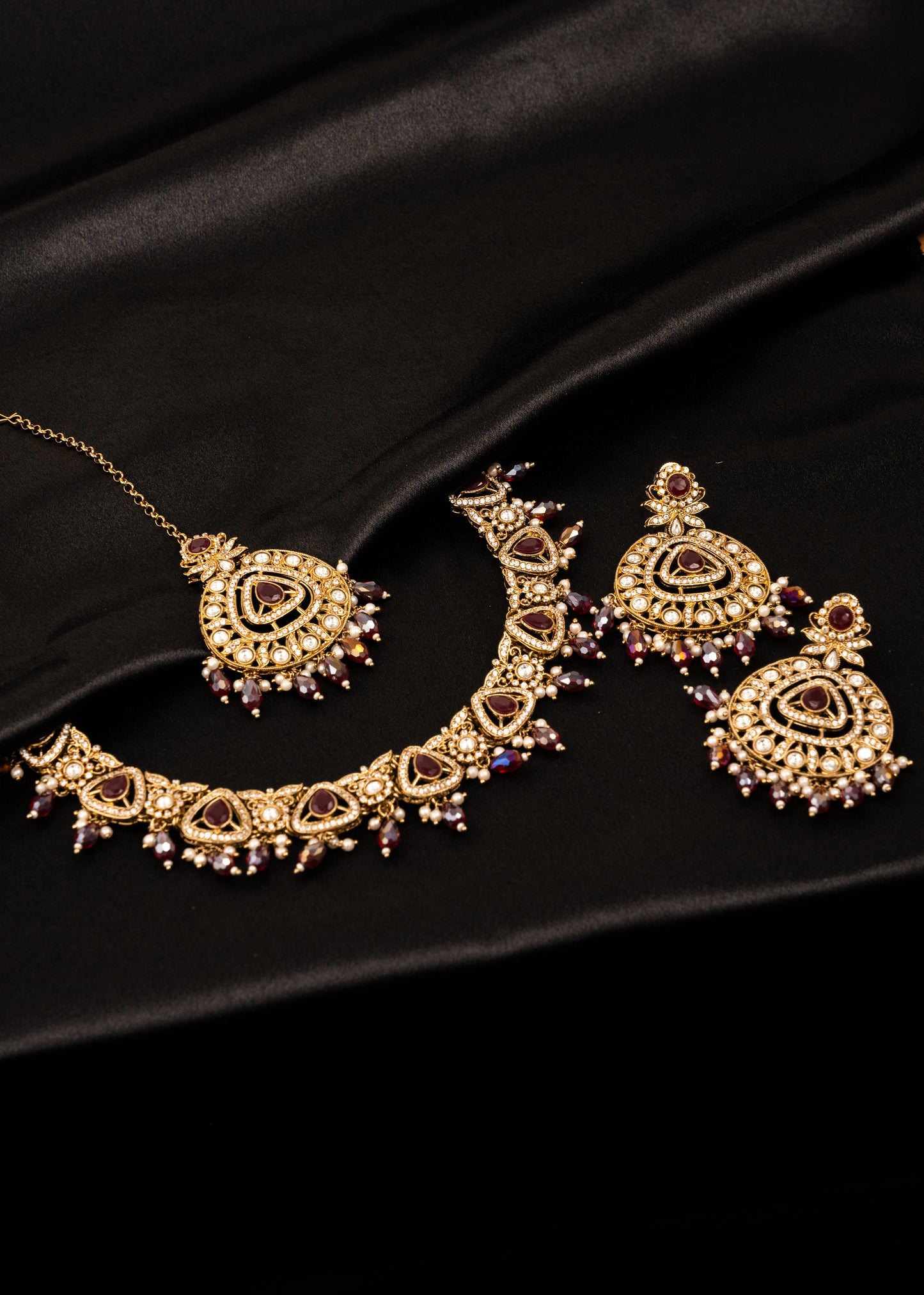 Antique Kundan Polki Necklace Set