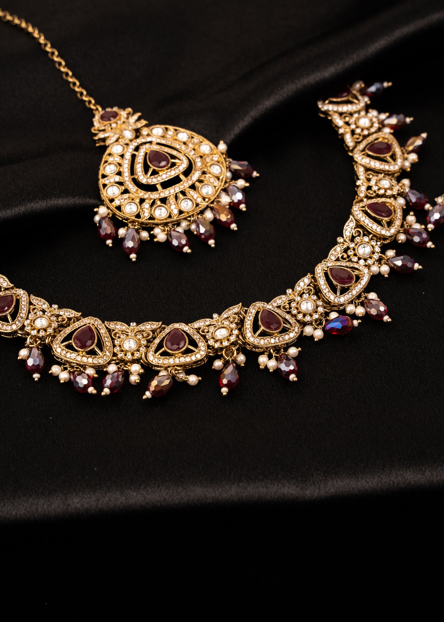 Antique Kundan Polki Necklace Set