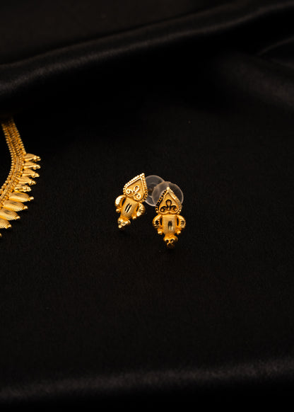 Real Gold Finish Choker Necklace Set