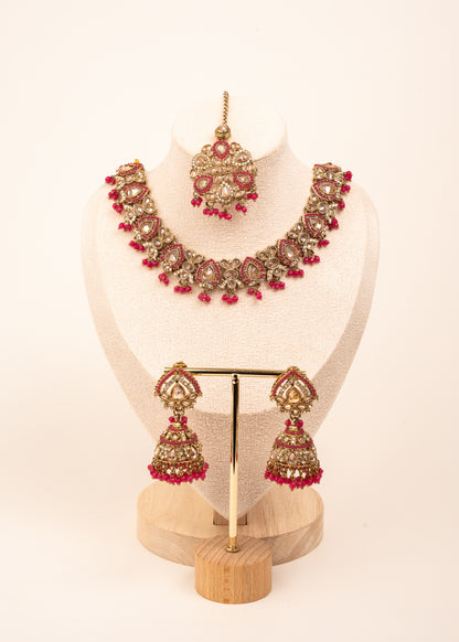 High Quallity Bridal Kundan Polki Nceklace Set