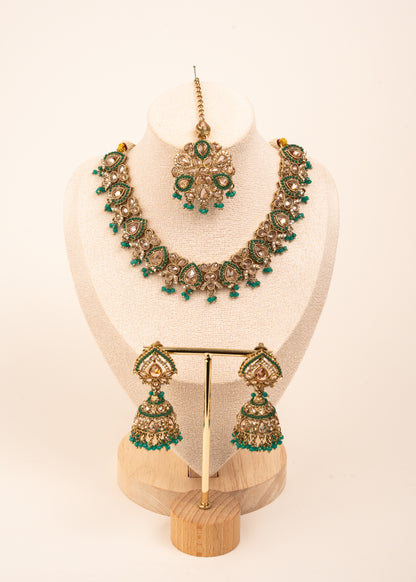 High Quallity Bridal Kundan Polki Nceklace Set