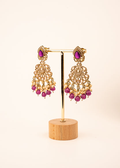 Luxury Antique Kundan Necklace Set