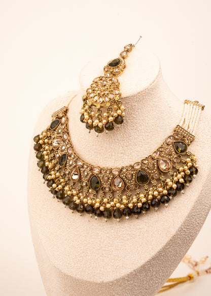 Luxury Antique Kundan Necklace Set