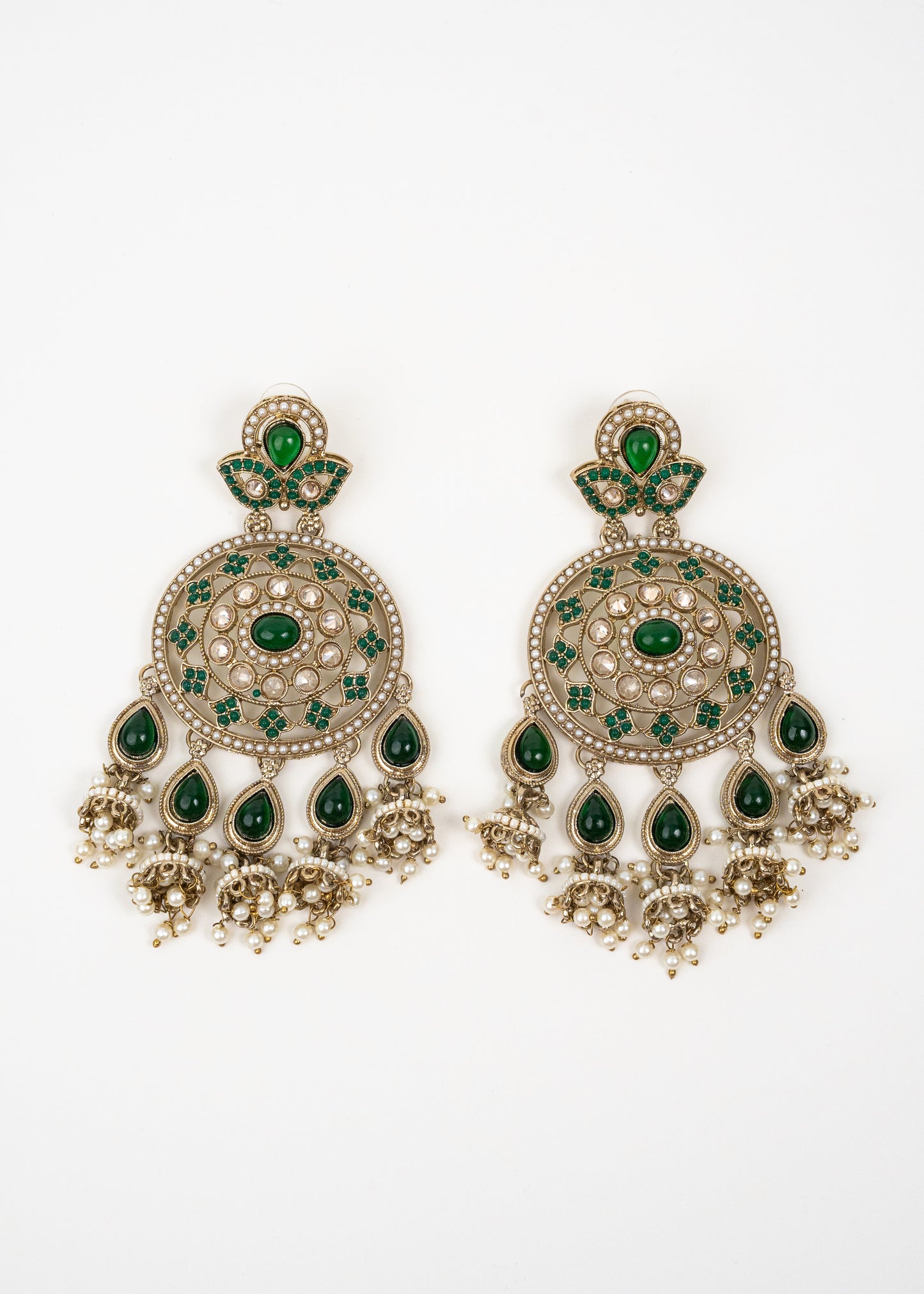 Emerald Green Heritage Earrings