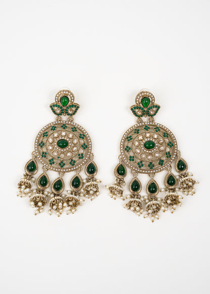 Emerald Green Heritage Earrings