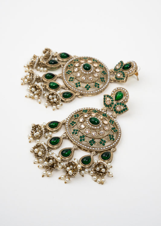 Emerald Green Heritage Earrings