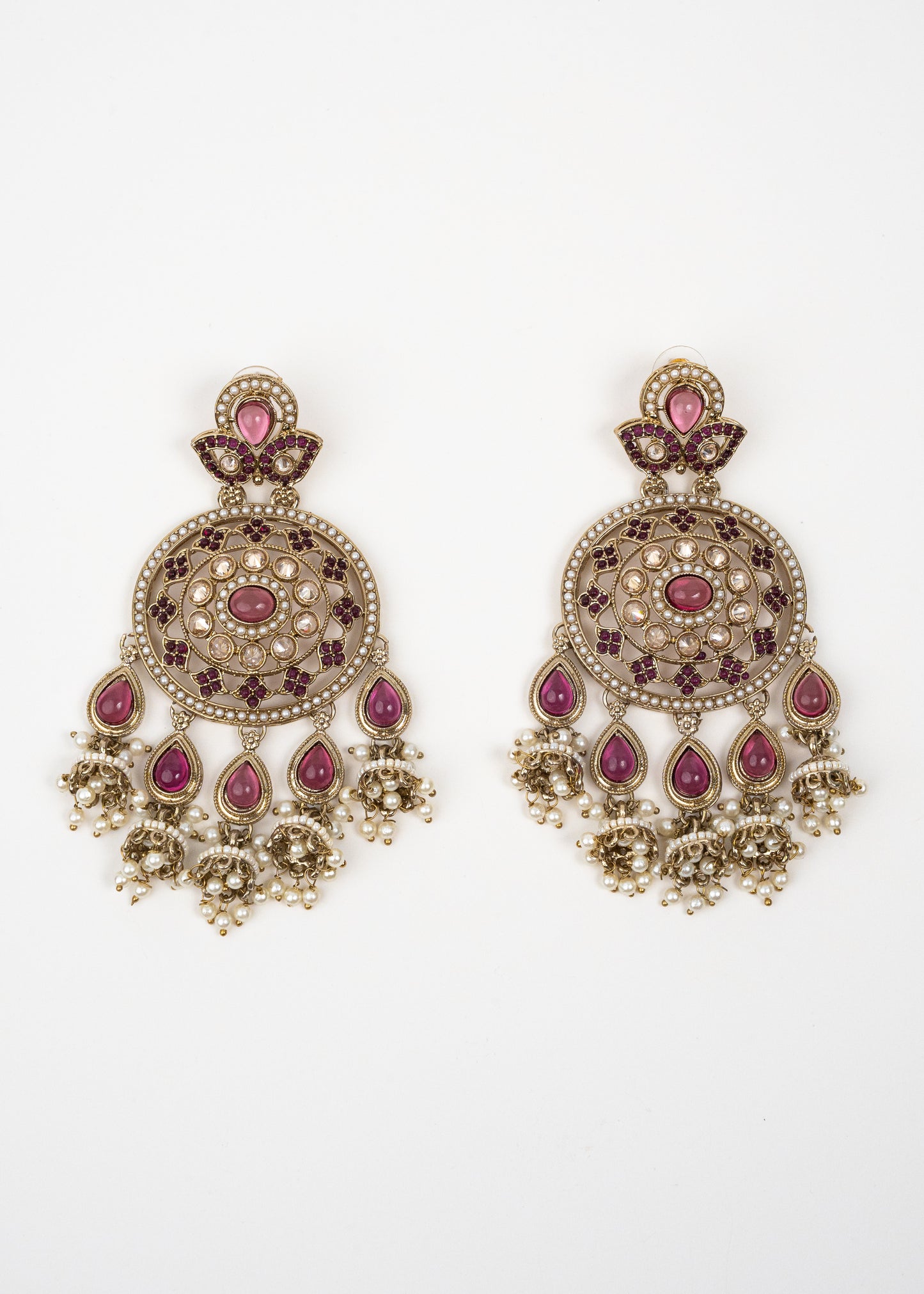 Pink Blossom Stone Earrings