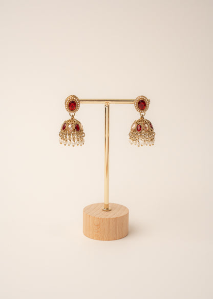 Maroon Glow Necklace Set