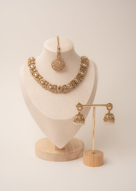 Royal Ivory Kundan Necklace Set