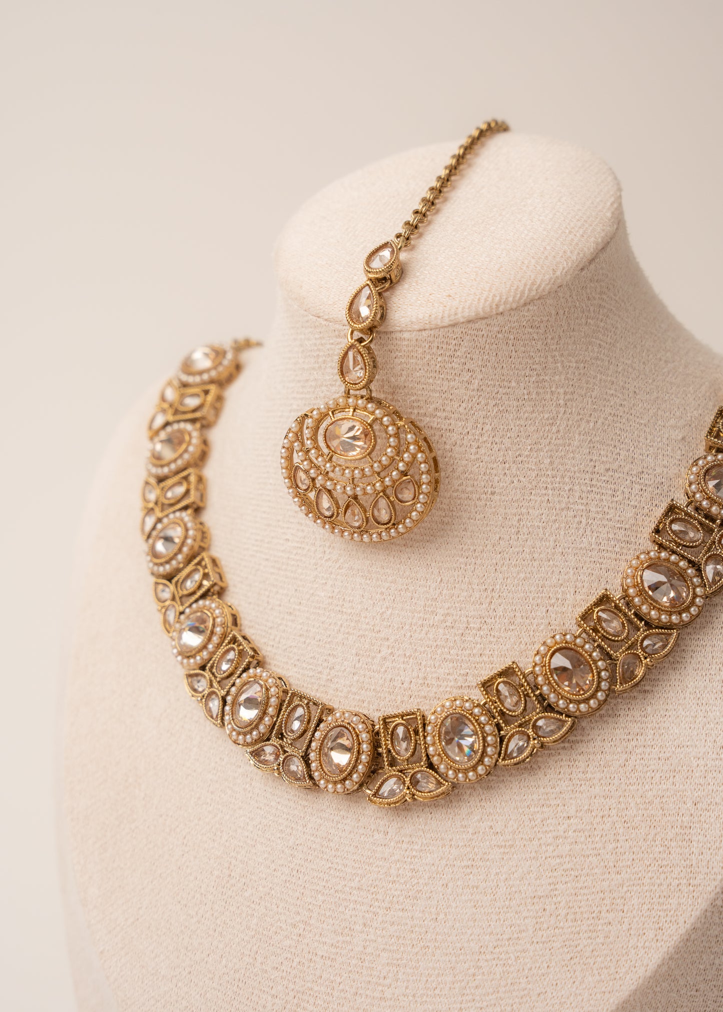 Royal Ivory Kundan Necklace Set
